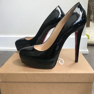 〰️ ❤️ Christian Louboutin Bianca Black Patent 39.5